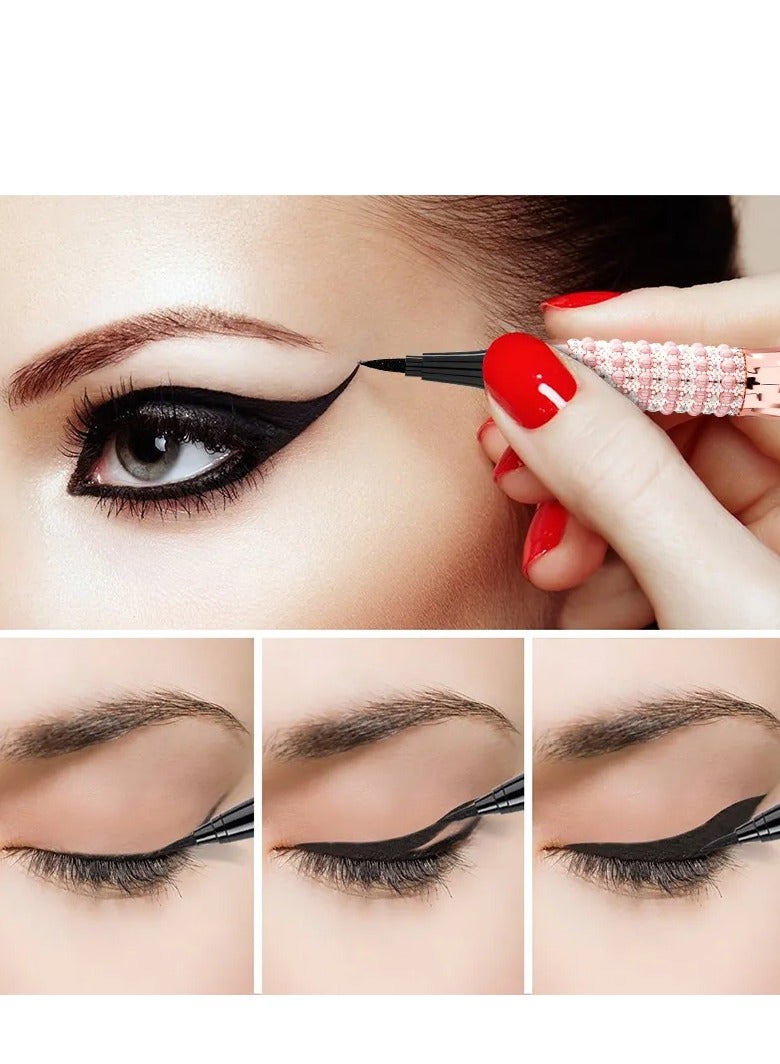 كحل سائل مقاوم للماء |عصا الملكة | قلم كحل سائل | كحل أسود طويل الأمد مقاوم للبقع بتصميم صولجان، مثالي للمبتدئين في مكياج العيون،قطعة أساسية للمواعيد والحفلات (أسود، قطعة واحدة) - Image 5